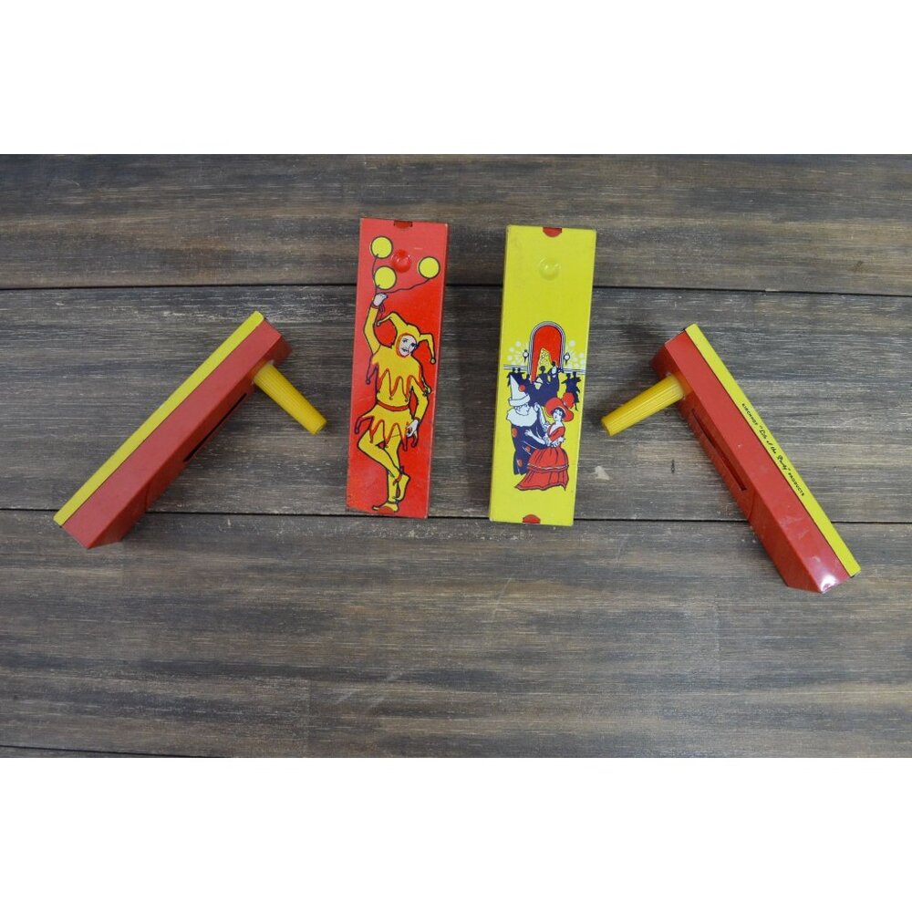 Vtg Halloween Party Noisemaker Lot Kirchhof Clown Madame Costume New Years Litho